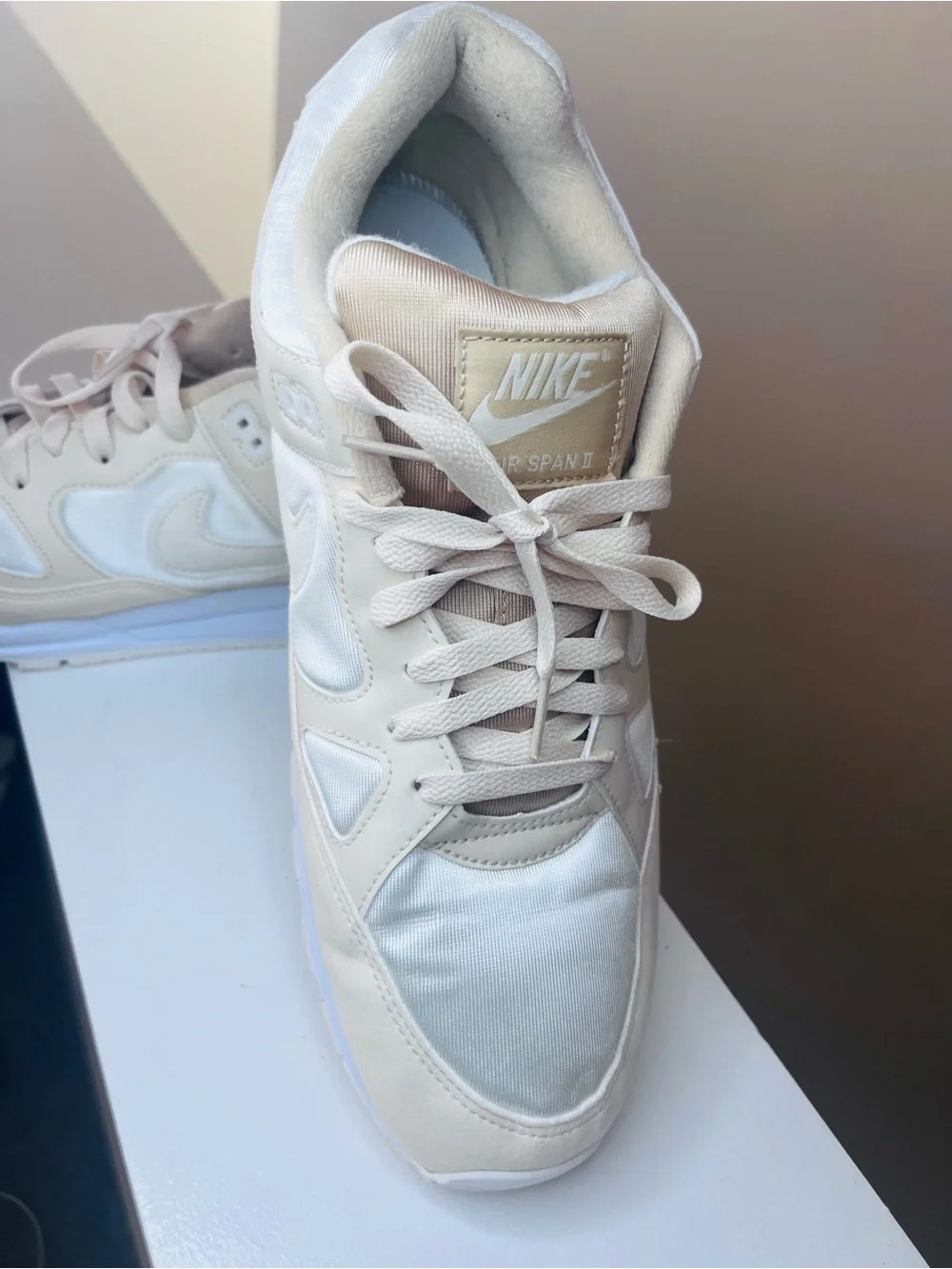 Nike Air Span II Men  Cream & White Sneaker